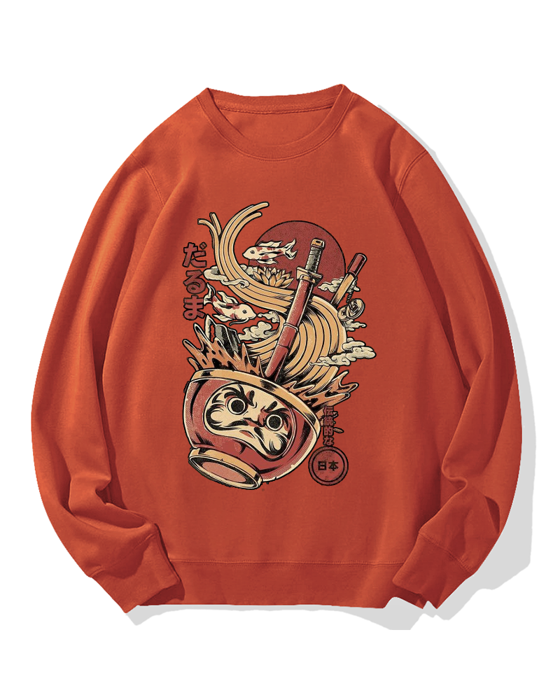 Traditional Daruma Ramen Cotton Sweatshirt