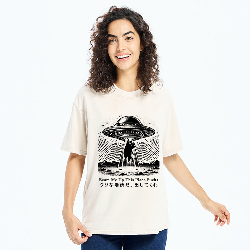 Unisex Please Take Me Away Washed T-Shirt