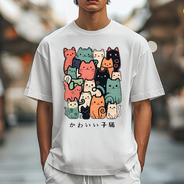 Cat Japanese Style Classic Tee