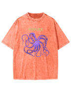 Japanese Octopus Vintage Washed T-shirt