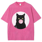 Bubble Cat Washed T-Shirt