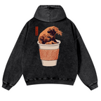 Wave Vintage Washed Cotton Back Art Hoodie