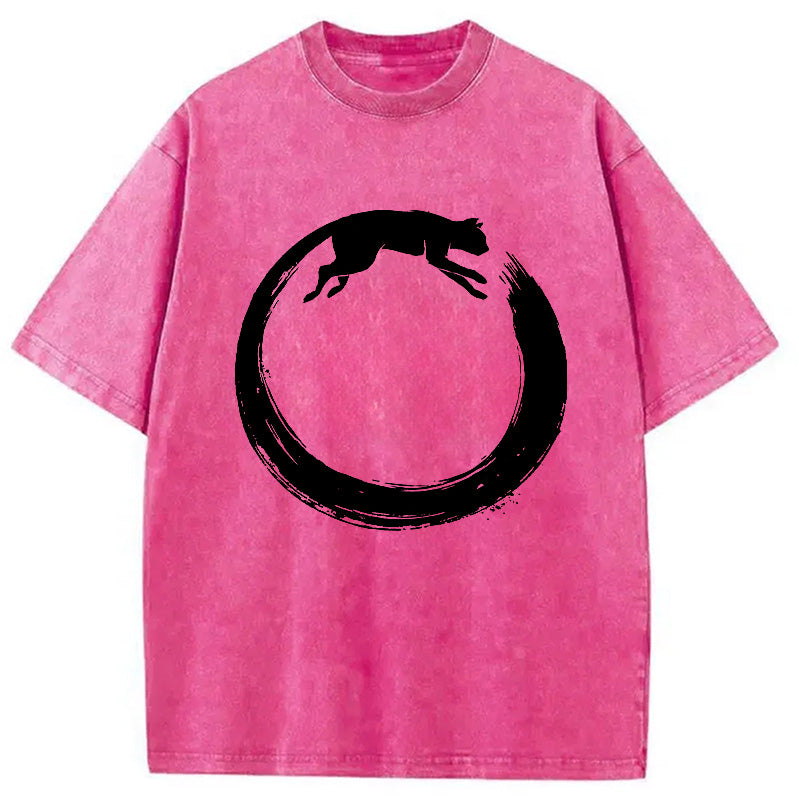Cat's Circle Washed T-Shirt