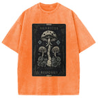 Mushroom Forest Vintage Tarot Washed T-Shirt