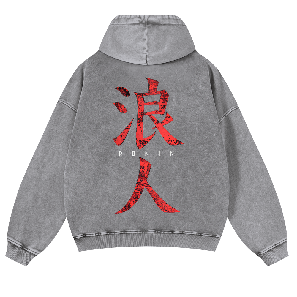 Ronin Vintage Washed Cotton Back Art Hoodie