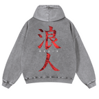 Ronin Vintage Washed Cotton Back Art Hoodie