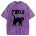 Funny Cat Tail Washed T-Shirt