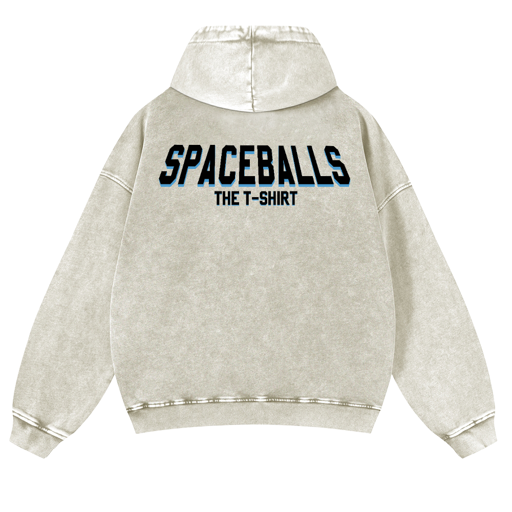 Spaceballs Vintage Washed Cotton Back Art Hoodie
