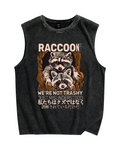 We're not trashy,just misunderstood Raccoon Vintage Distressed Washed Tank Top