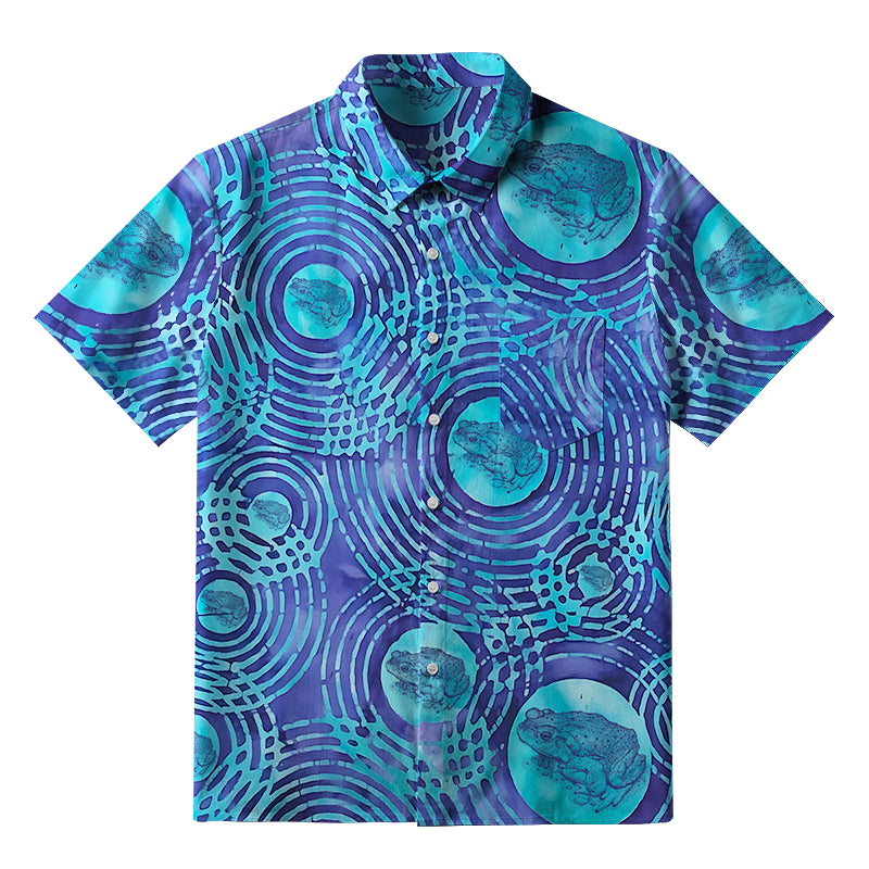 Frog In Water Ripples Button-up Shirt