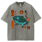 Fish With Feet Washed Vintage Short Sleeves T-Shirt