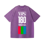 VHS Vintage Wash Japanese Design T-Shirt