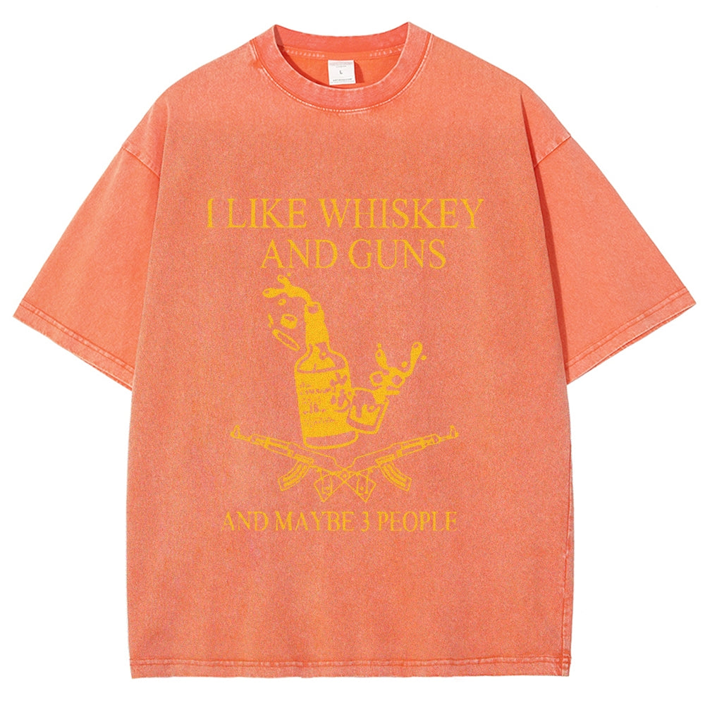 Whiskey Vintage Wash Japanese Design T-Shirt
