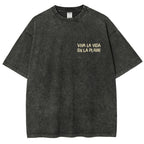 Polka Dot Fish Washed Vintage Short Sleeves T-Shirt