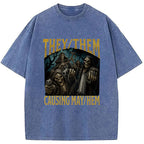 They Them Causing Mayhem Funny Washed T-Shirt