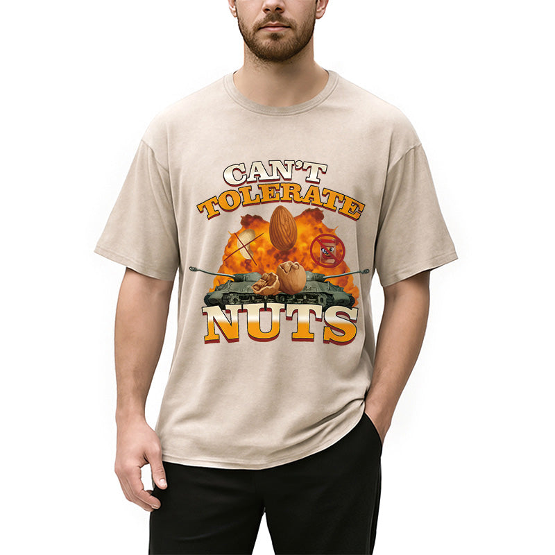 Can't Tolerate Nuts Washed T-Shirt