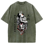 Oni Devil Hannya Mask Vintage Washed T-Shirt