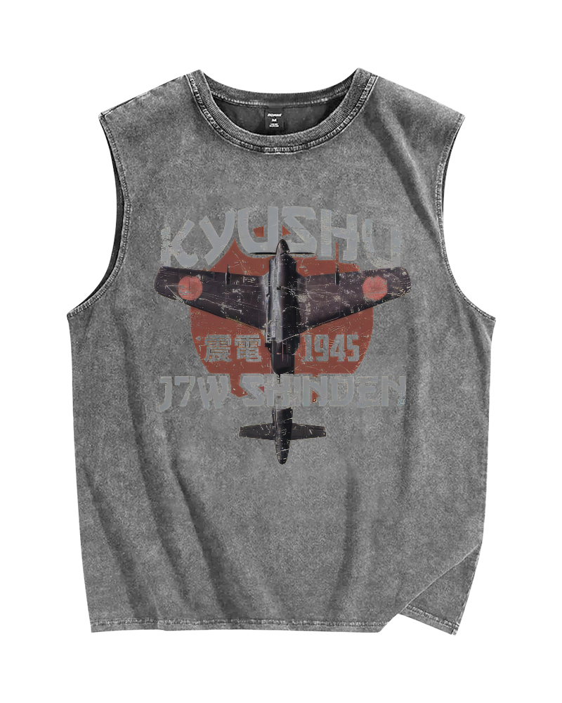 Kyūshū J7W Shinden Vintage Distressed Washed Tank Top