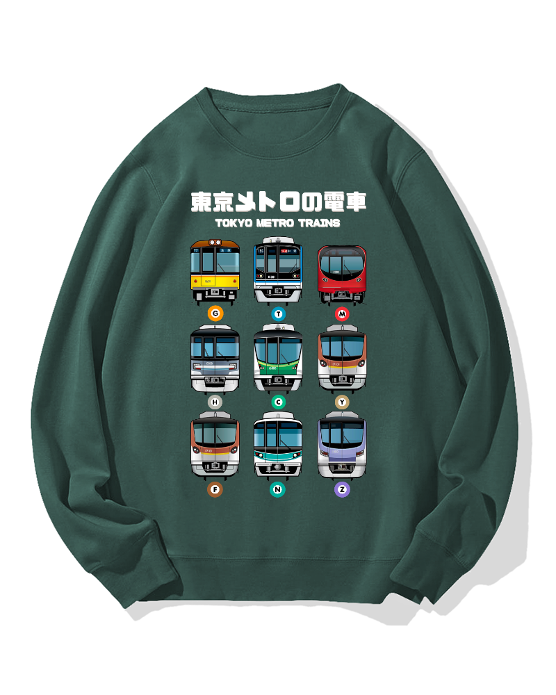 Tokyo Metro Trains Cotton Sweatshirt