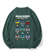 Tokyo Metro Trains Cotton Sweatshirt