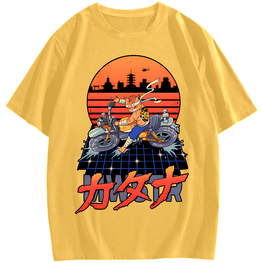 Neo Kyoto Biker Slide Catana Cotton casual T-shirt