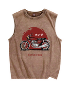 HONDA CB750 FOUR Vintage Distressed Washed Tank Top