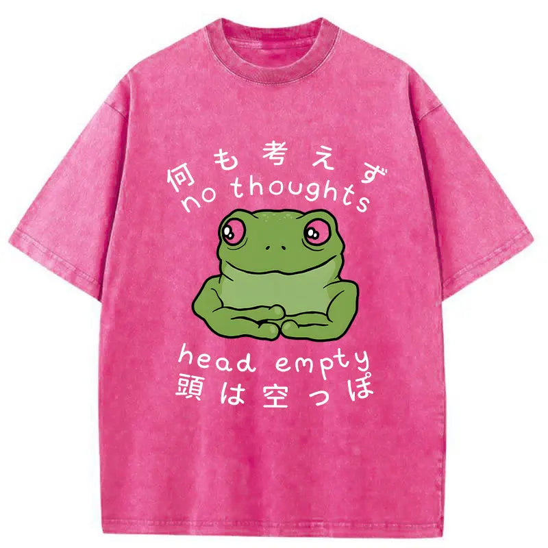 Head Empty Frog Washed Vintage T-Shirt
