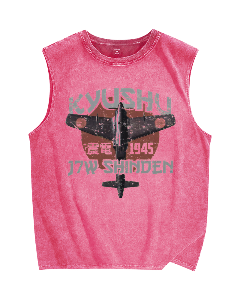Kyūshū J7W Shinden Vintage Distressed Washed Tank Top