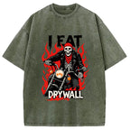 Eat Drywall Funny Meme Washed T-Shirt