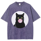 Bubble Cat Washed T-Shirt