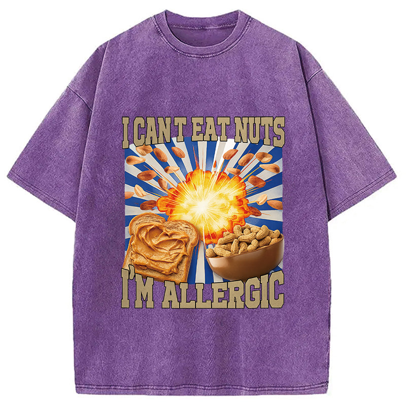 Allergy Nut Intolerance Washed T-Shirt