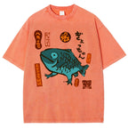 Fish With Feet Washed Vintage Short Sleeves T-Shirt