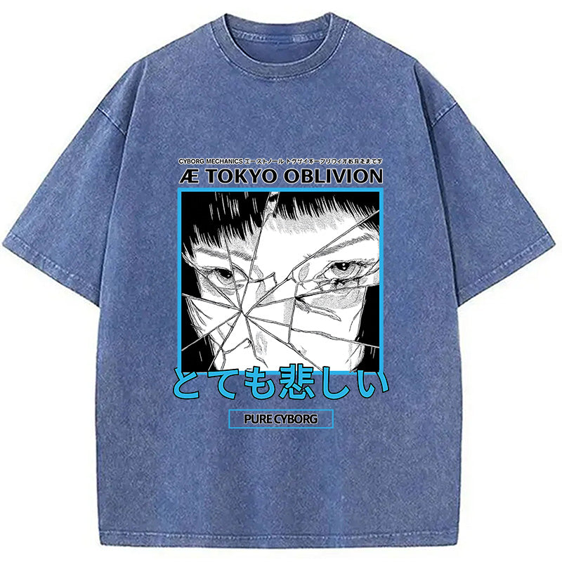 Cyberpunk Dark Fantasy Washed T-Shirt
