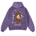 Easter Bigfoot Vintage Washed Cotton Back Art Hoodie
