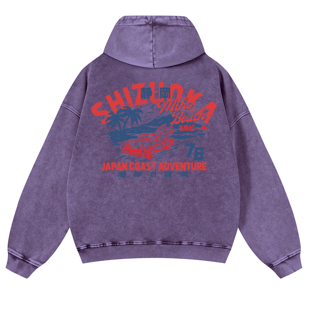 Shizuoka Vintage Washed Cotton Back Art Hoodie