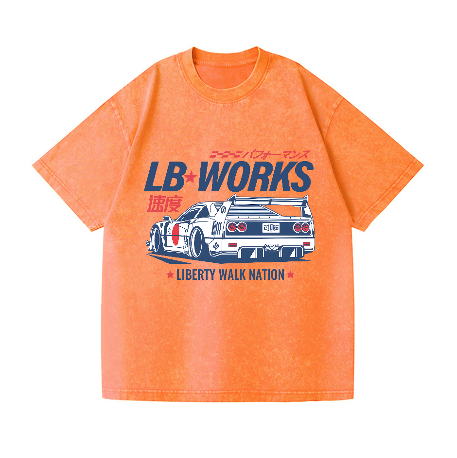 Liberty Walk Nation Vintage Wash Japanese Design T-Shirt