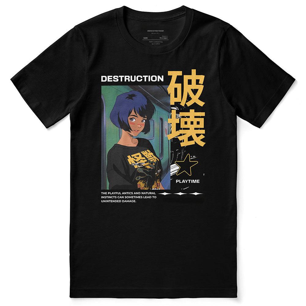 Cat Destroyer And Girl Classic T-Shirt