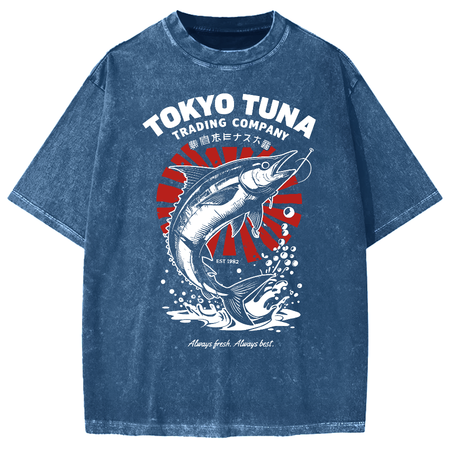 Tokyo Tuna Trading Company Graphic Vintage Washed T-shirt