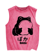 Stupid Frog Vintage Distressed Washed Tank Top