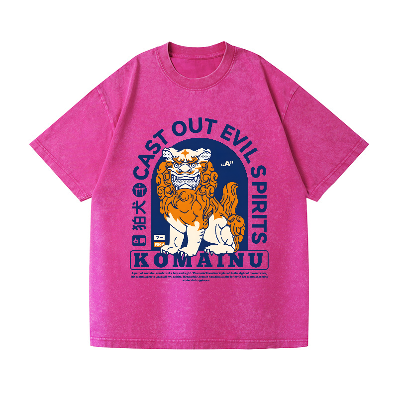 Komainu Vintage Wash Japanese Design T-Shirt