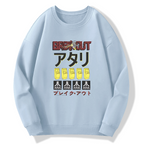Japanese retro art Cotton Pullover Sweatshirt