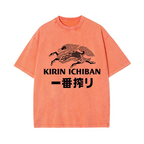 Kirin Ichiban Brewery Beer Vintage Wash Japanese Design T-Shirt