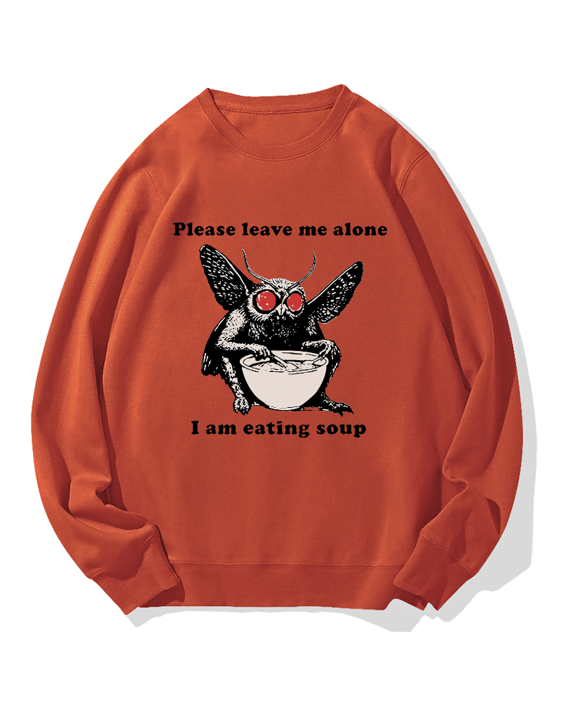 Mothman Eating Soup Cotton Sweatshirt