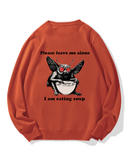 Mothman Eating Soup Cotton Sweatshirt