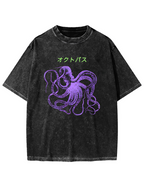 Japanese Octopus Vintage Washed T-shirt