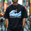Catsushika Hokusai Cat Wave Japanese Style Classic Tee