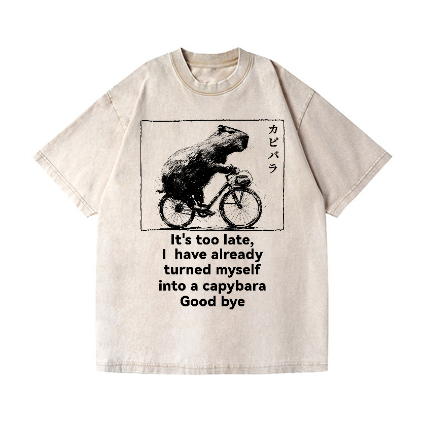 Capybara Vintage Wash Japanese Design T-Shirt