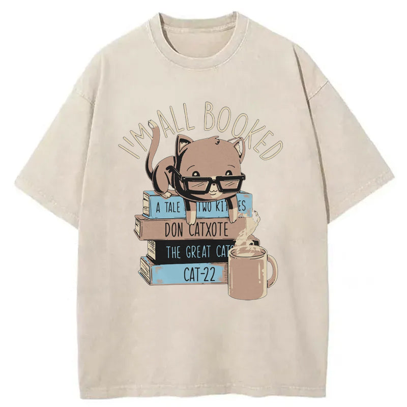 I'm All Booked Washed T-Shirt