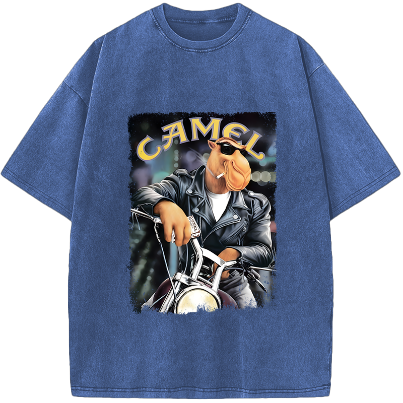 Unisex Tough & Unstoppable Camel Vintage Washed T-Shirt