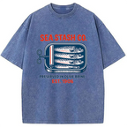 Funny Vintage Sardine Can Washed T-Shirt
